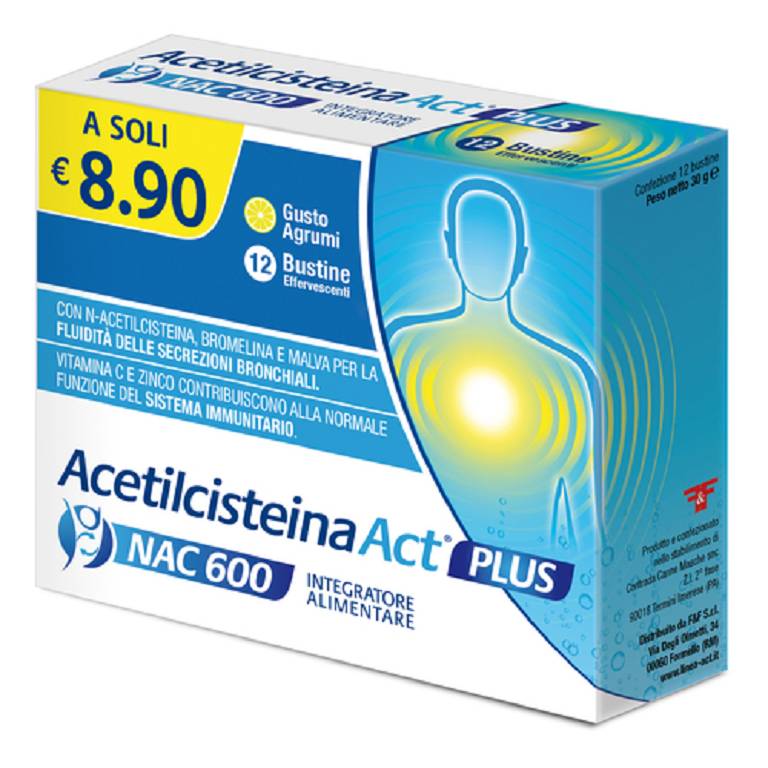 ACETILCISTEINA ACT 600PLUS 12B