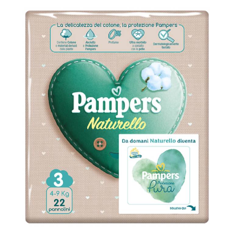 PAMPERS NATUR MIDI CP 22PZ