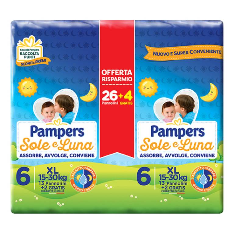 PAMPERS SOLE&LUNA TRIO XL 40PZ